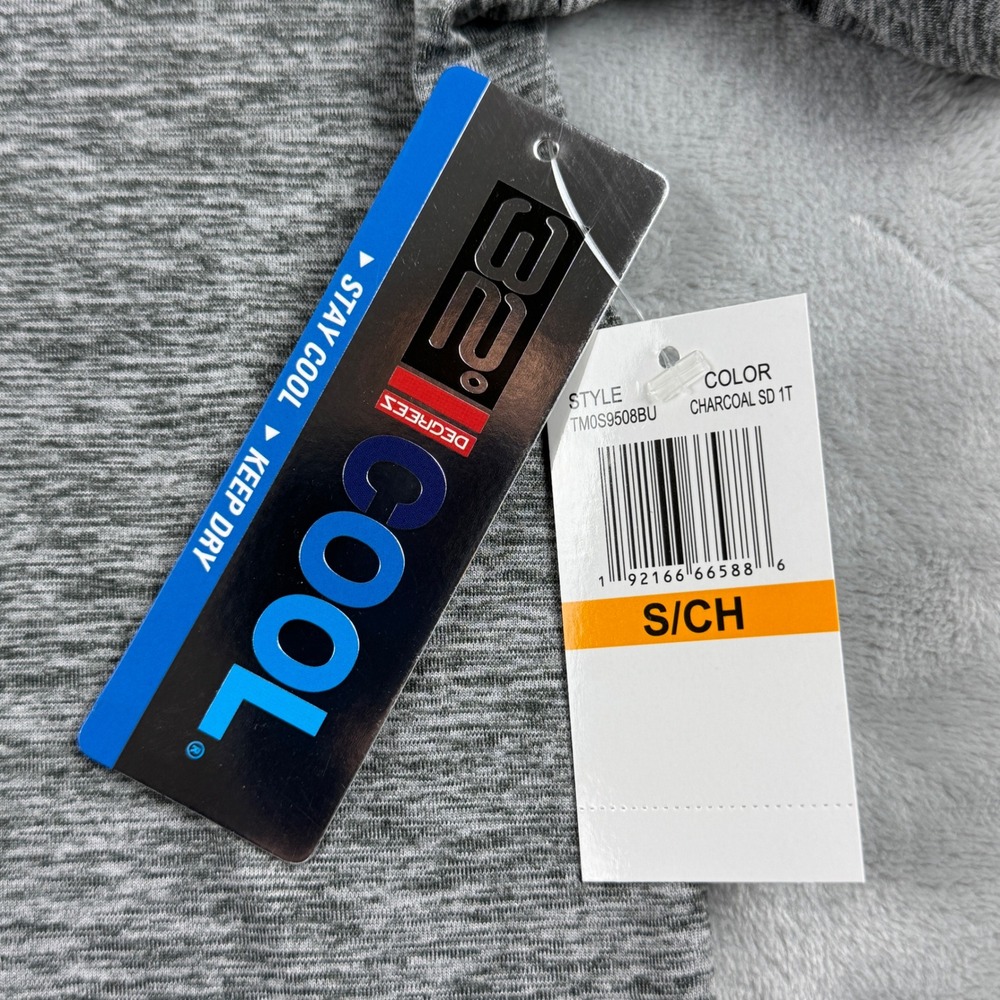 NWT 32 Degrees Cool Men's‎ Stretch Polo Shirt Charcoal Gray Space Dye Size Small - Picture 4 of 10
